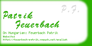 patrik feuerbach business card